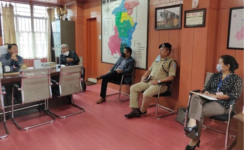 Kohima District Task Force on COVID-19 during the meeting held at DC's Office Chamber on July 22. (DIPR Photo)